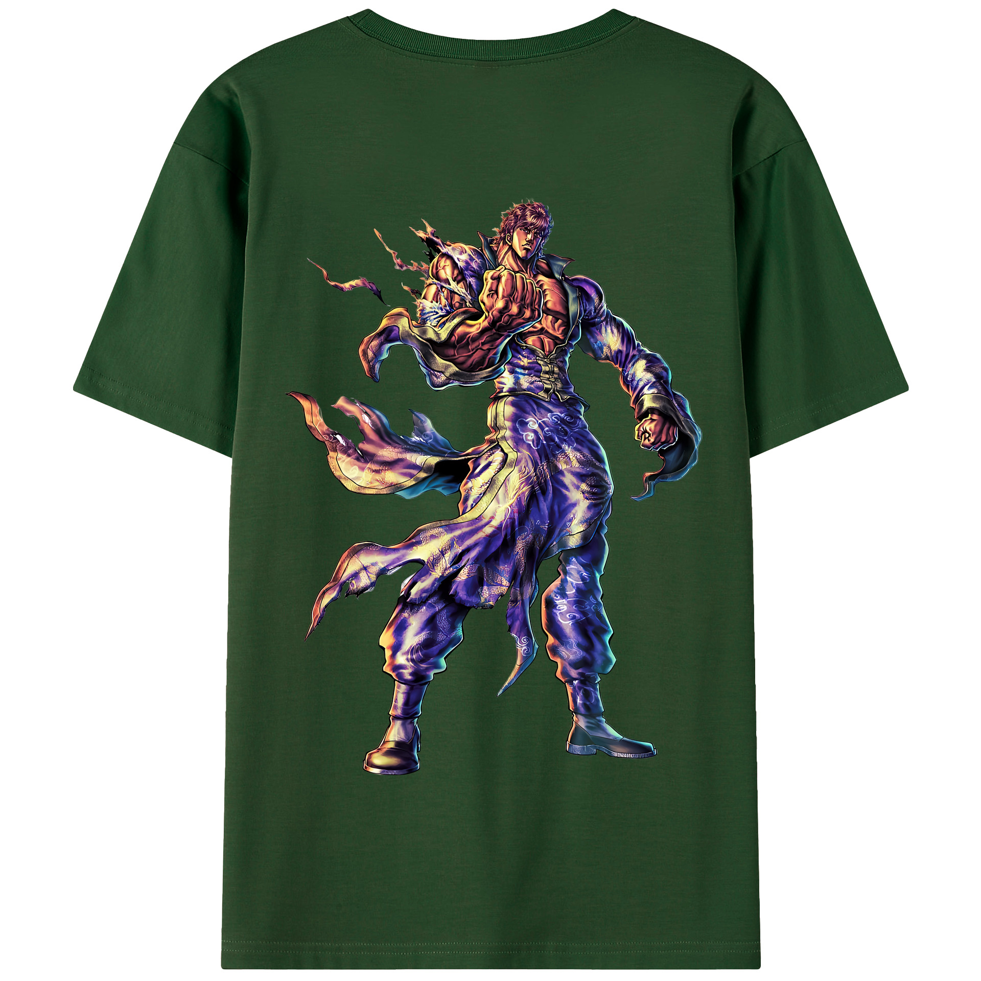 （画像用） 北斗の拳 Fist of the North Star 綿100％半袖Tシャツ（背面プリント）